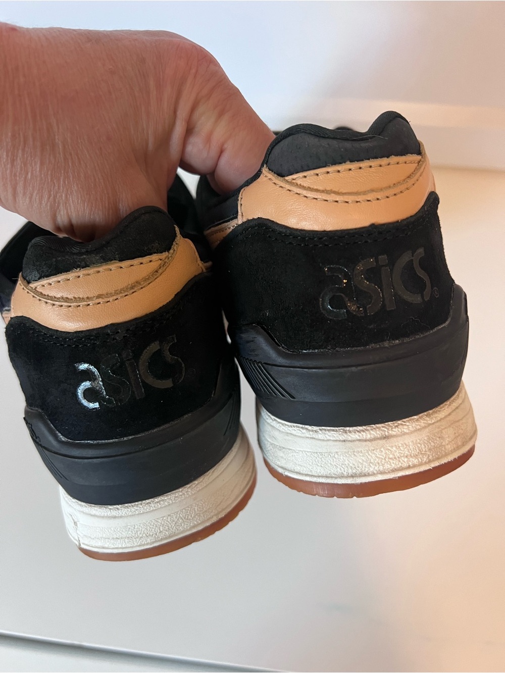 ASICS Gel Respector Veg-Tan Pack Black Tan Sneakers Men’s 9.5 H6T4L - Picture 7 of 11